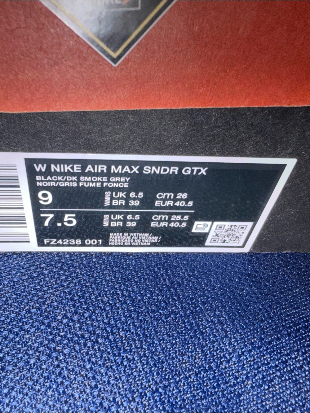 Women’s Nike air max sndr gore-Tex shoes size 9 brand new black GTX shoes - Picture 11 of 11